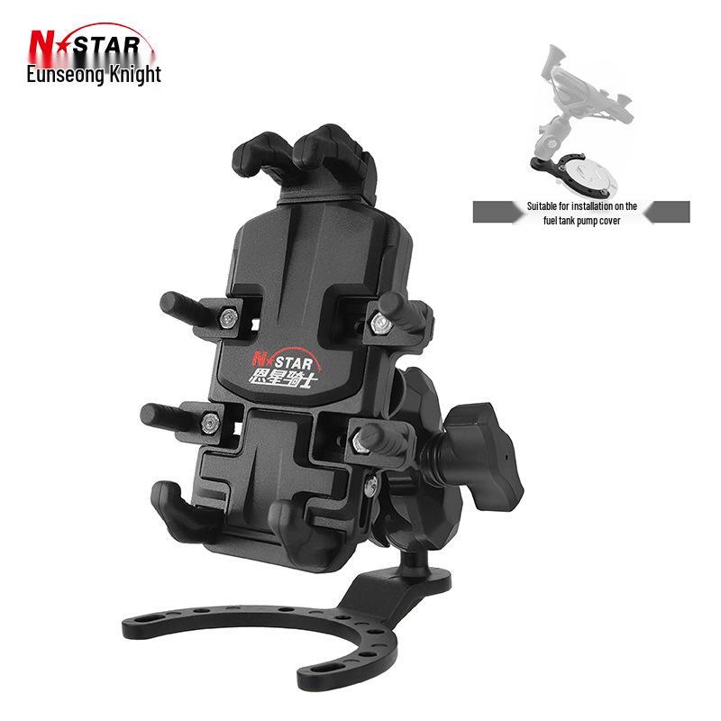 Enxing Knight Shock-Absorbing Motorcycle Phone Holder with Wireless Charging - Popular and Available.