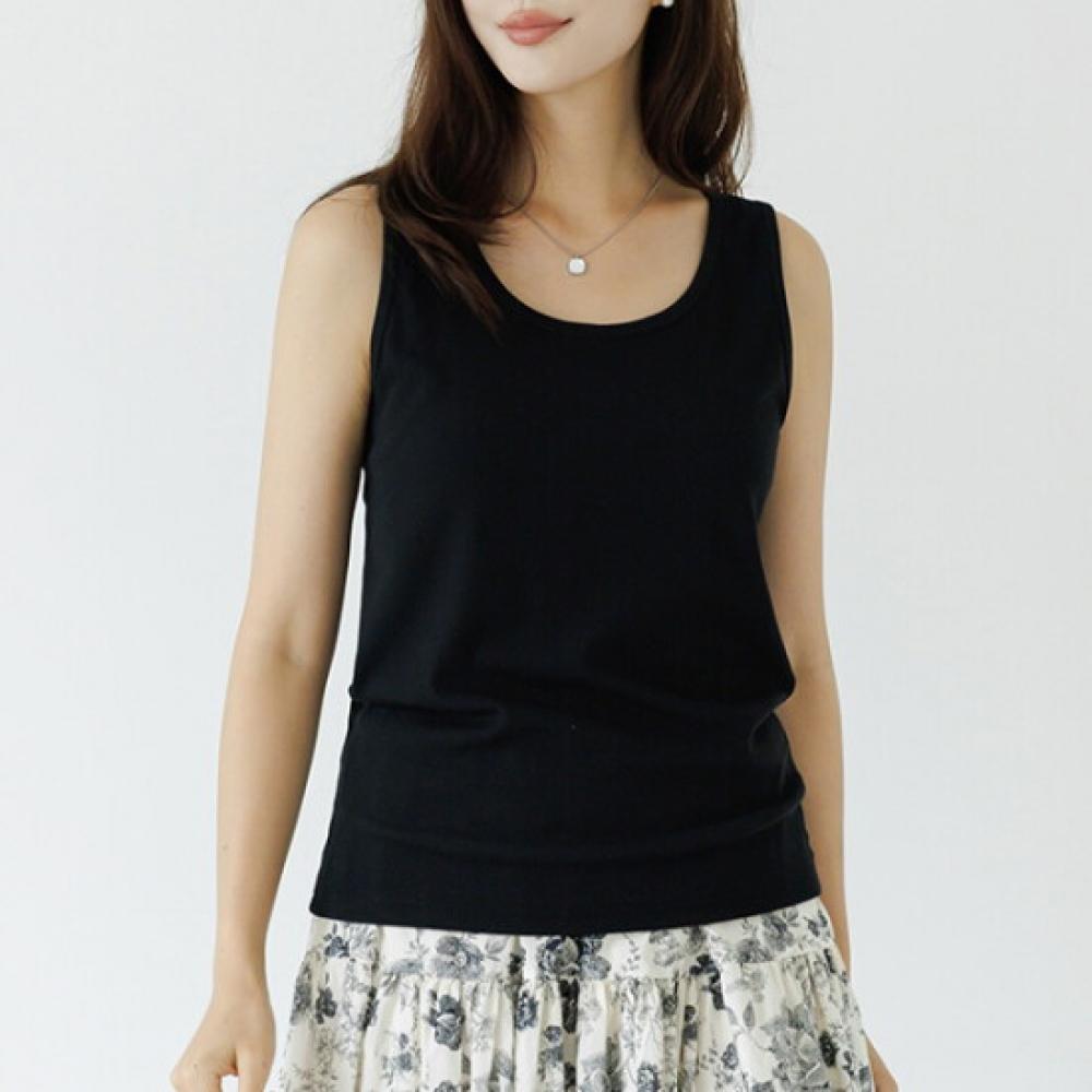 Dedra Creamy Ribbed Sleeveless Tbe3446