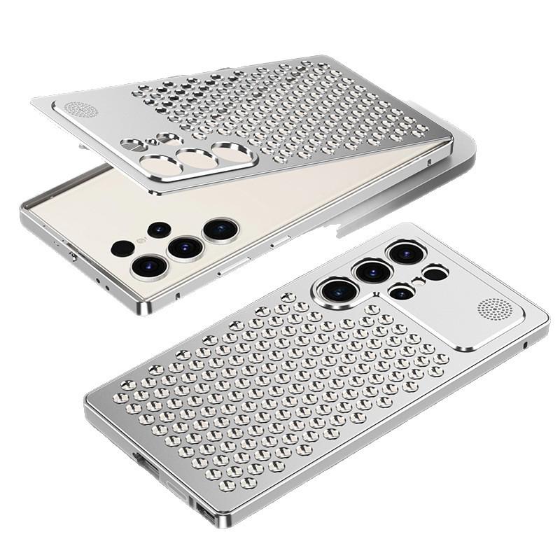 Custodia Raffreddante in Metallo per Aromaterapia Samsung S26 Ultra: Cover Protettiva Anti-Caduta a Scatto per S25 e S24 Ultra