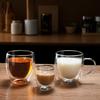 1Pcs 80-450ML Double Coffee Glasses Double Insulated Glass Cups For Hot & Cold Coffee Milk Transparent Mug With Handle Glasses