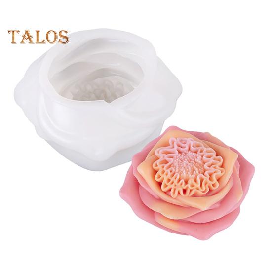Květinová silikonová forma na svíčky DIY sada na výrobu mýdla a svíček Realistický tvar květu Forma na výrobu mýdla pro domácí dekoraci