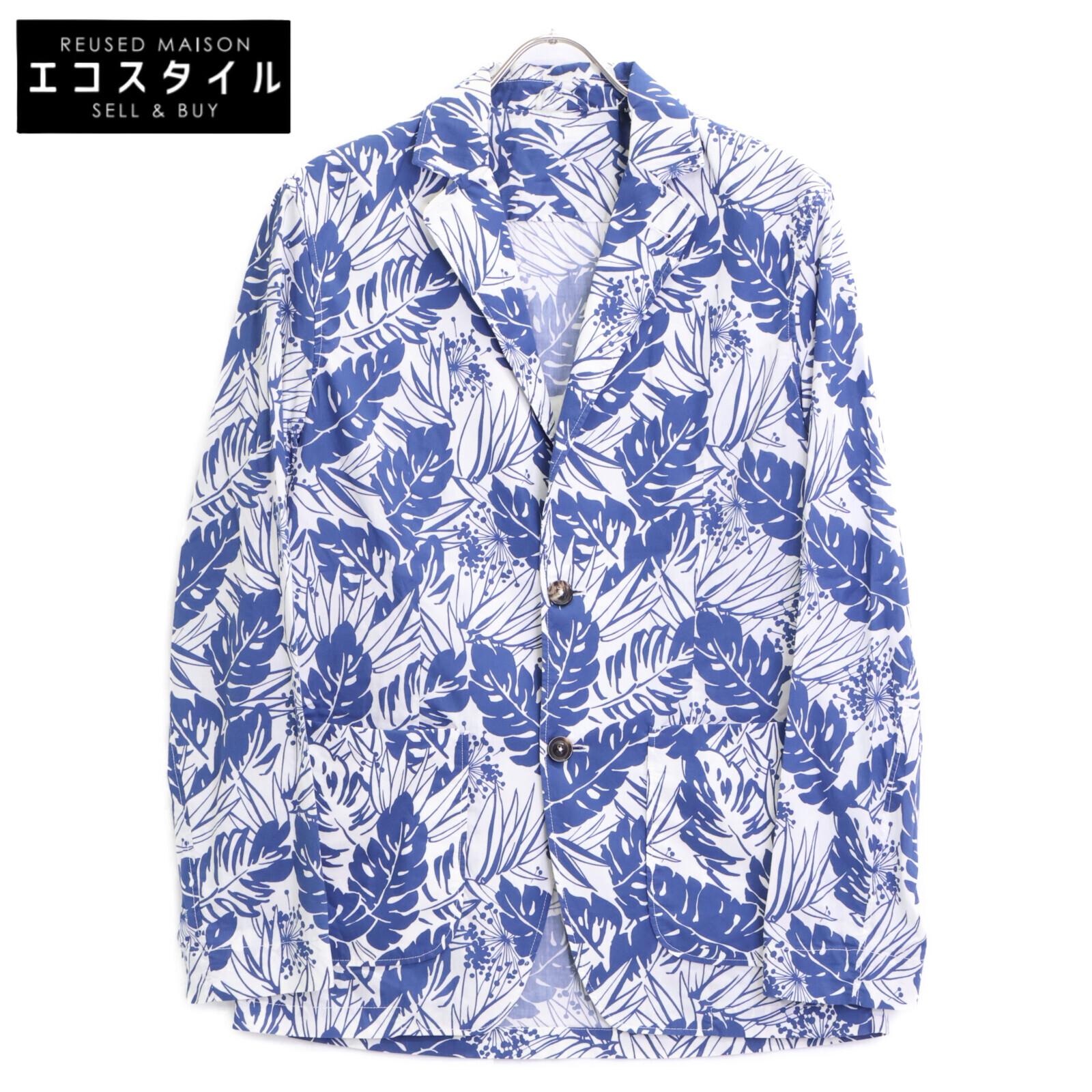 

LARDINI JXAMAJ Blue Hibiscus Shirt Jacket Jacket M White blueUsed