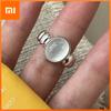 925 Sterling Silver Rings For Women Geometric Fine Jewelry Finger Adjustable White Stone Ring For Party Birthday Gift