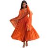 ANNI DESIGNER Anarkali Women' Plain Viscose Kurta with Trousers and Dupatta