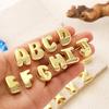 Perles Espaceurs Lettres de l'Alphabet Initiales Pour Bracelet Grand Trou Étoile Cœur Breloque Pendentif Couleur Dorée Fabrication DIY Cuivre