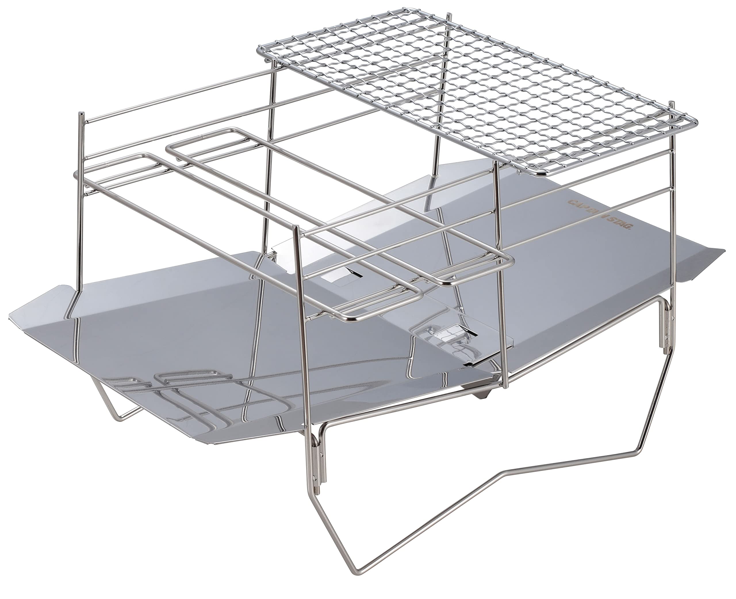 

[Amazon.co.jp Exclusive] Captain Stag Solo Light Grill, Lightweight and Compact, with Stainless Steel Mesh and Storage Bag, UY-7043