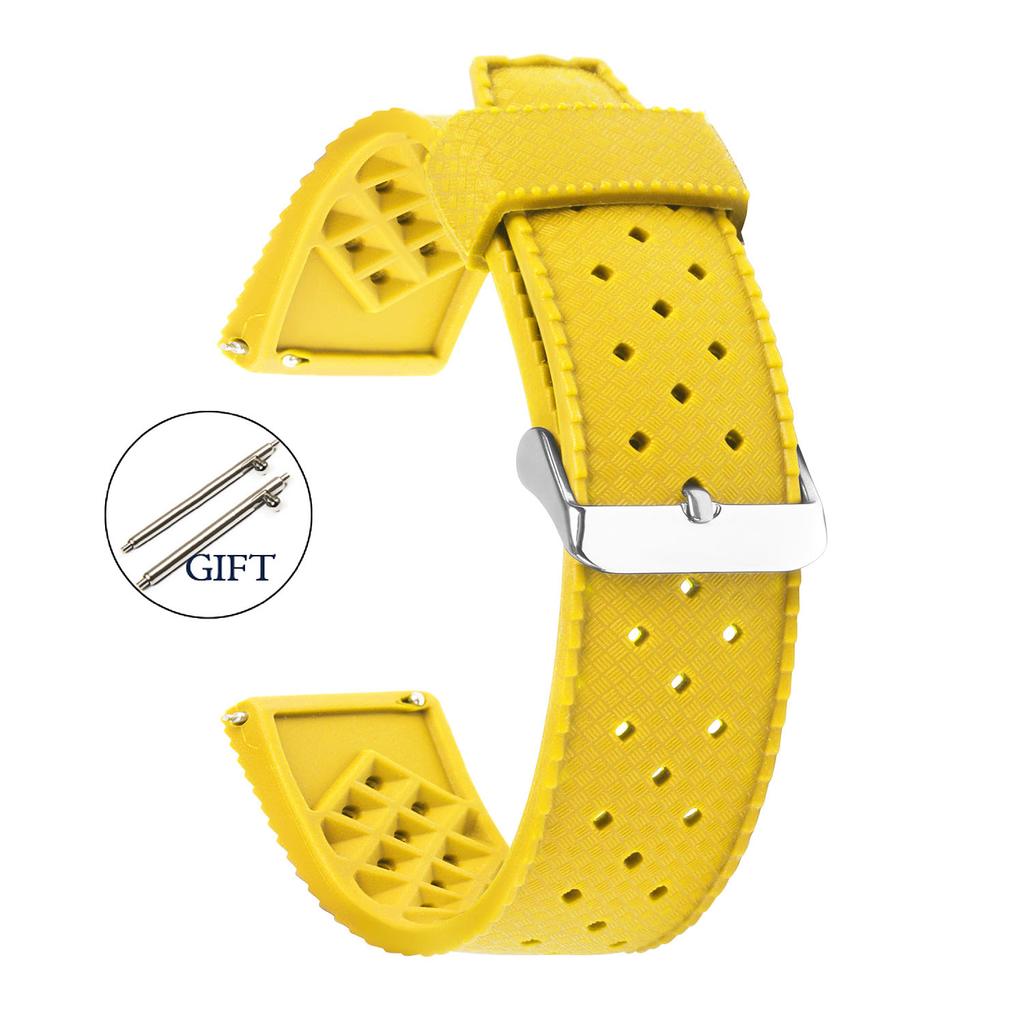 Tropical Silicone Strap Quick Release Watch Band 18mm 20mm 22mm TPU Tropic Strap Smart Watch Strap for Oris Seiko Citizen