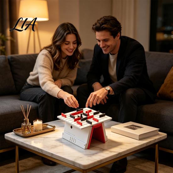Set di scacchi per decorazione libreria, Gioco da tavolo strategico da parete, Gioco portatile a forma di libro, Labirinto da tavolo con Built?in Stoccaggio, Risparmio di Spazio Stampato in 3D