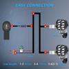 3 Lens Motorcycle LED Spotlight Dual Color Hi/Low Beam Fog Lamps for Car Trucks SUV UTV 12V 24V Lens led Headlight Driving Light