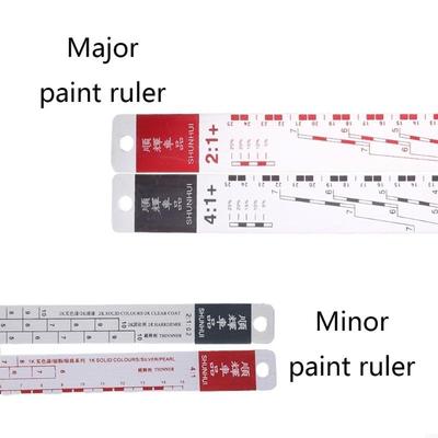 Mixing Tool Standard Car Paint Ruler Suitable for Cars Paint Ruler Ruler Paint Tool Black/R-ed Rulers Drop Shipping
