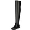 Women's Thigh High Boots 2025 Low Heels Over-the-knee Boot Black Red White Long Footwear Shoes Ladies Large Size 48 Water-proof