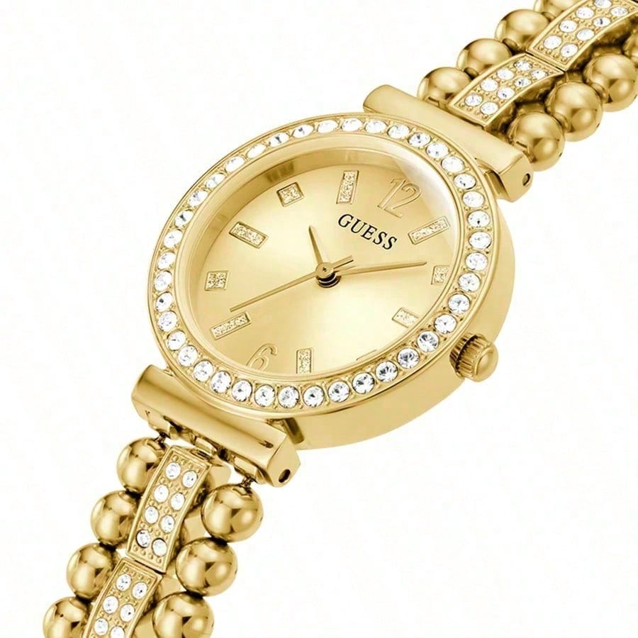 Guess Women's Quartz Watch, Stainless Steel, Elegant with Diamonds, Suitable for Daily Wear GW0401L2