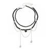 Heart-shaped Choker Necklace Irregular Crystal Necklace Vintage Chain Necklace  Jewelry Accessories