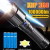 Most Powerful High Power Led Flashlight Use XHP360 Rechargeable Led Strong Light Torch Zoom Outdoor Lantern for Hunting
