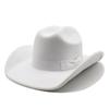 Cowboyhut mit Schleife, Western-Cowboyhut, Zylinderhut, Wollfilzhut für Herren und Damen, Jazzhut