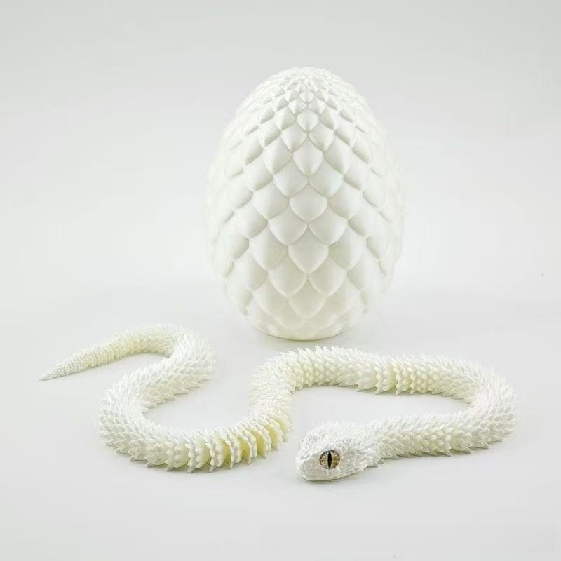 3D Printed Snake with Egg Joint Mobility Simulate Snake Ornament Desktop Home Animal Decoration Kids Desktop accessories