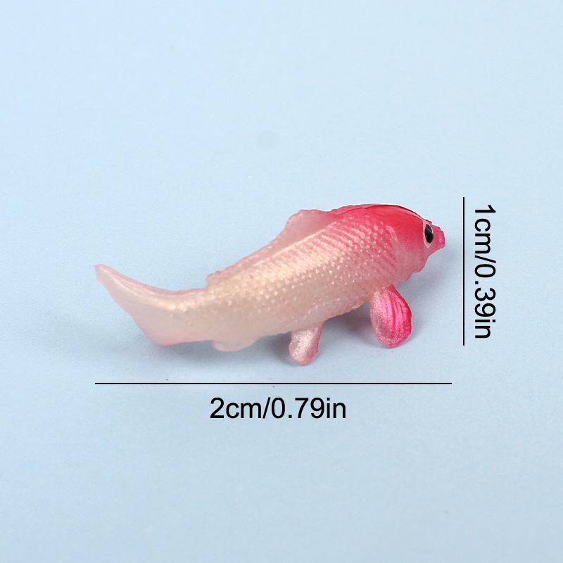 1Pcs Mini Simulation Fish Carp Toy Ornaments Animal Model Mini Goldfish DIY Decorative Doll Home Decoration