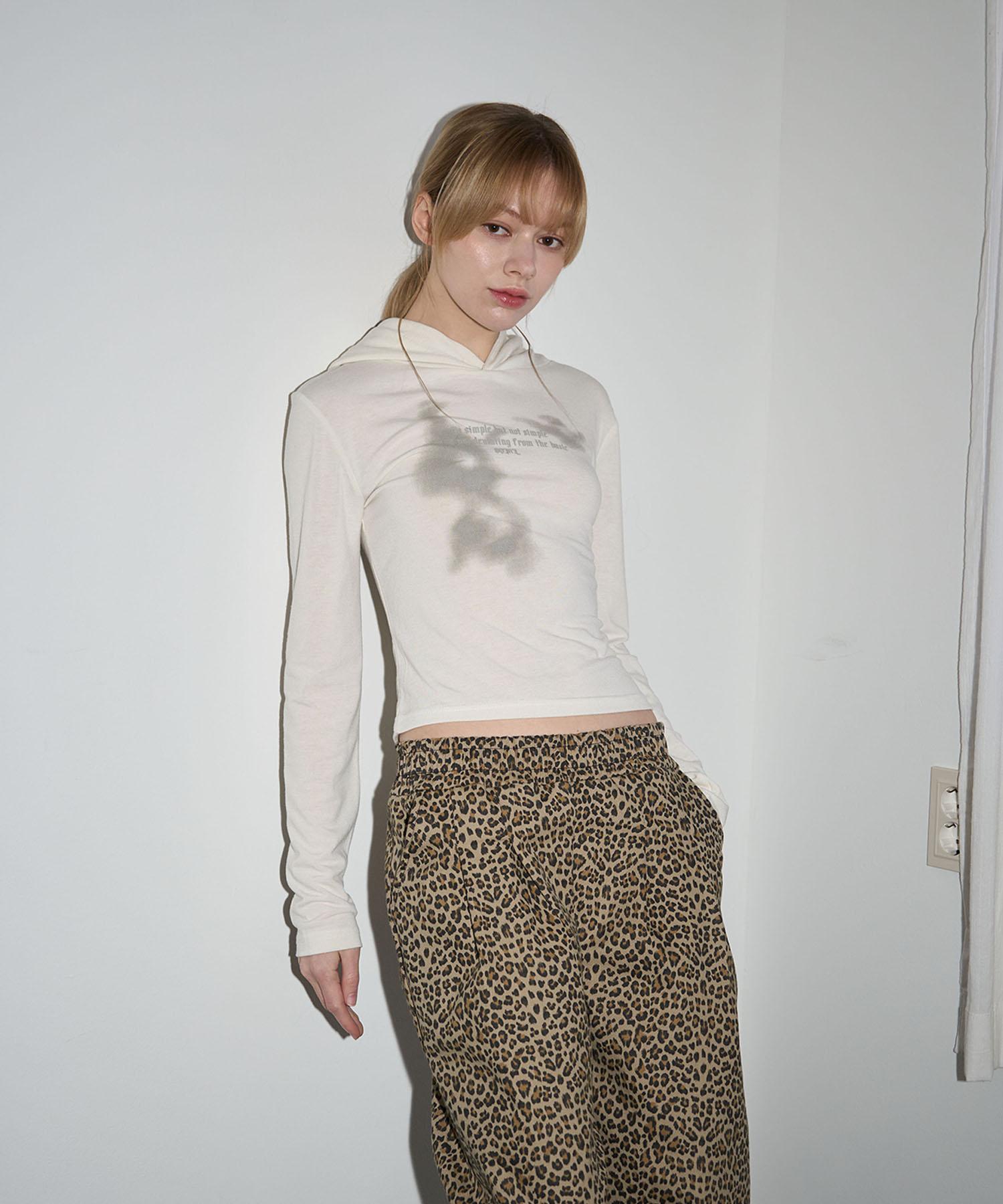 Oo Ml Blur Lettering Hoodie Long Sleeve Ivory Ivory/Free