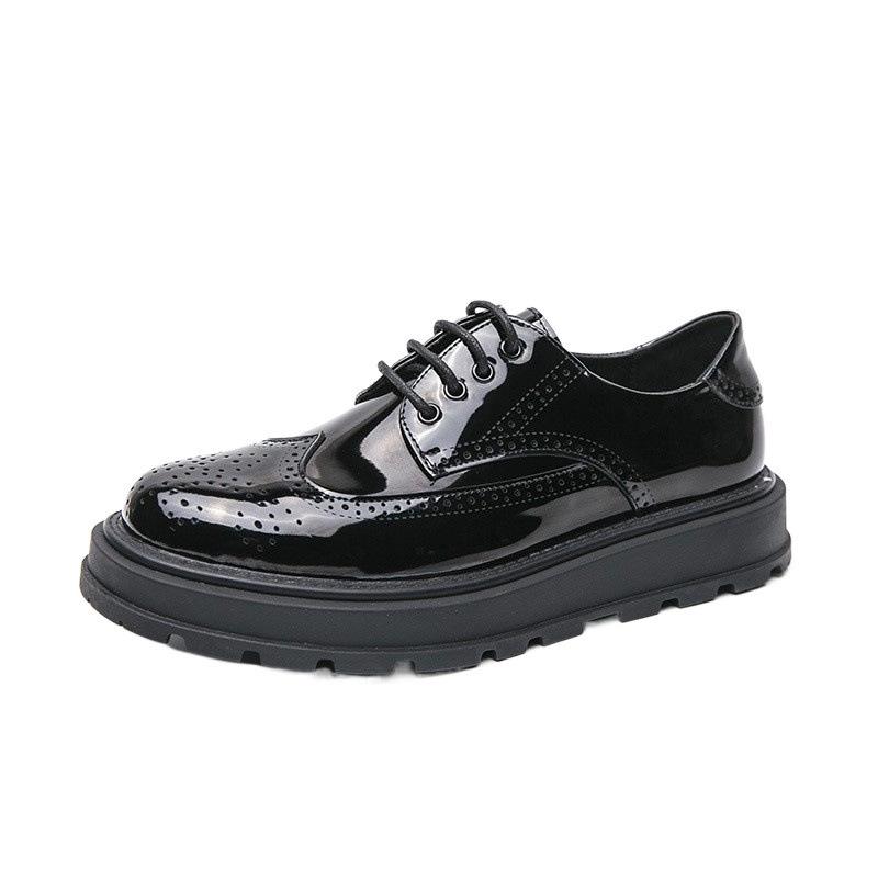 Men's New Style Formal Brogue Leather Shoes - Large Size Casual Wedding Groom Shoes