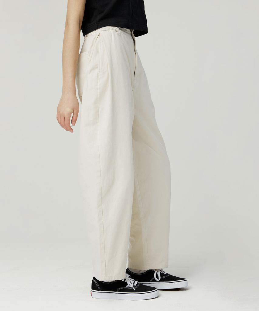 MAGOODGAN Karoon 4216 Elastic Waist Balloon Fit Cream Cotton Pants