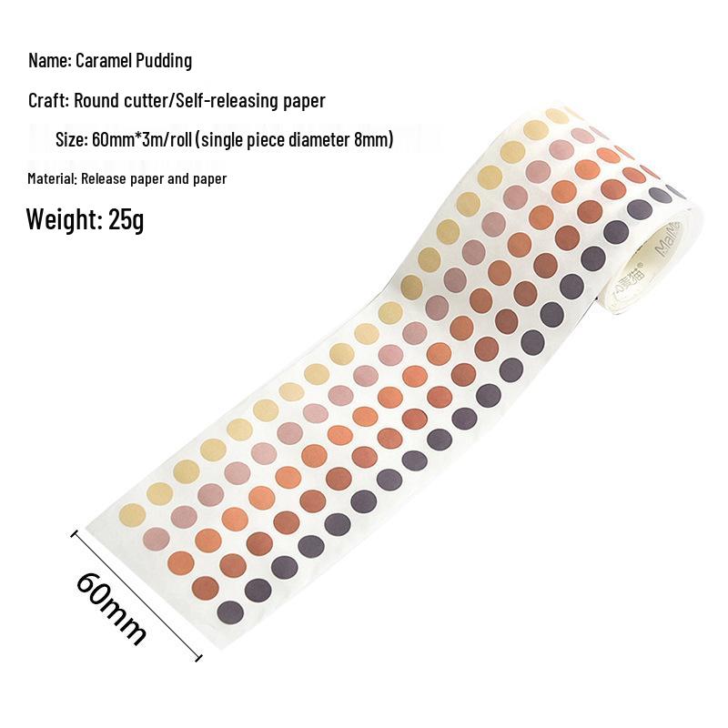 Morandi Color Polka Dot Washi Tape and Planner Stickers Set