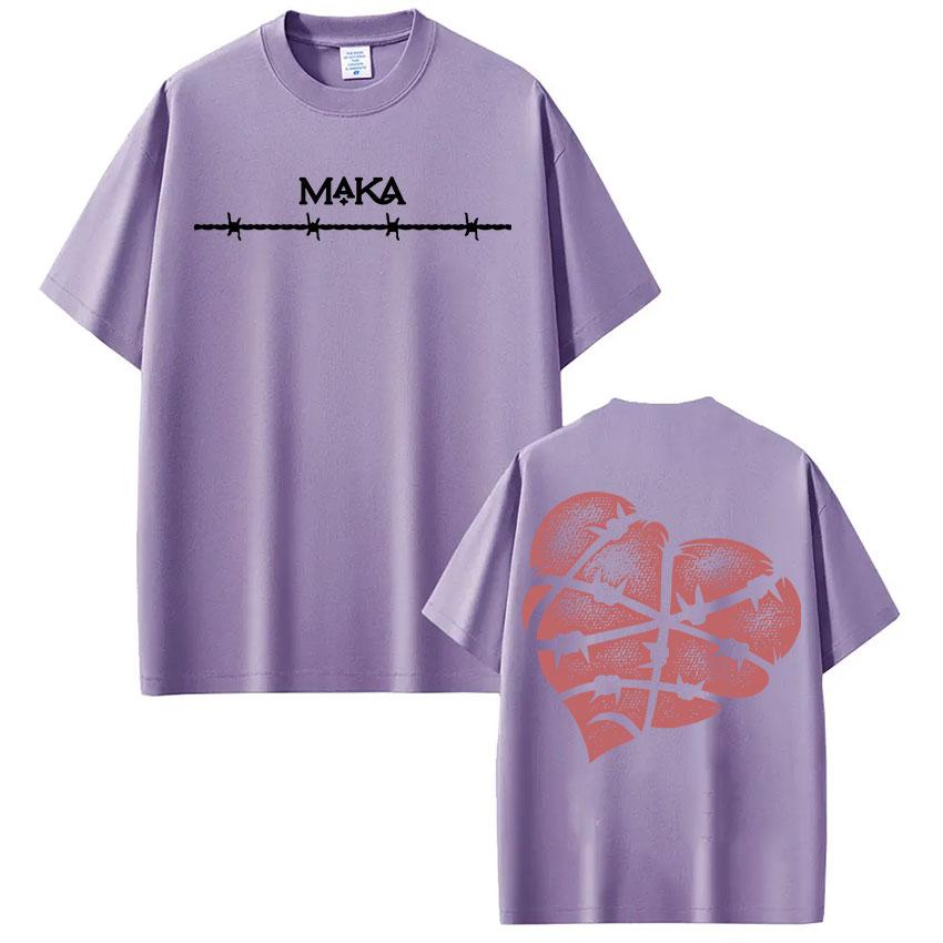 Rapper Maka Aura Tour 2025 Album Merch T-Shirt Men Women Retro Aesthetic T-Shirts Fashion High Quality Cotton T Shirt Streetwear