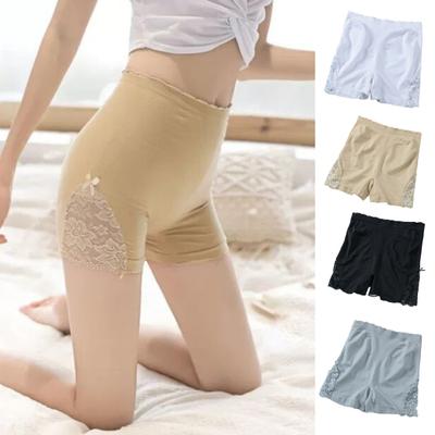 Women Safety Pants High Elasticity Tummy Control Seamless Lace Anti-exposure High Waist Slim Fit Quick Dry Mini Skirt Inner