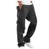 Salopette da uomo Pantaloni multitasche con coulisse Pantaloni casual Pantaloni da trekking Pantaloni in twill di cotone