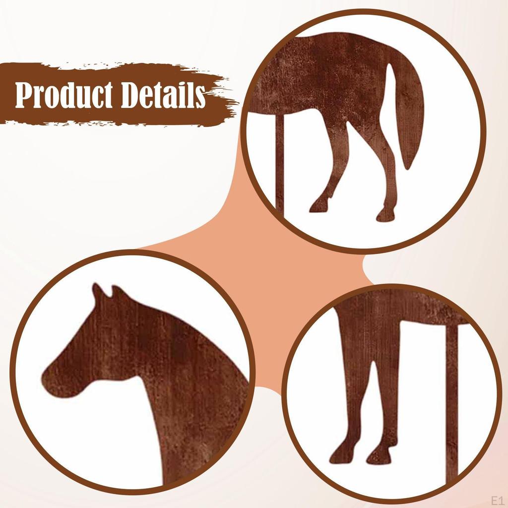 Horse Garden Stake Decorative Yard Animal Sculpture Lifelike Easy to Use Gifts Standing
