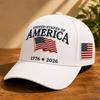 AMERICA USA - Memorial Printed Hat Men's Old Soft Top Baseball Cap Duck Tongue