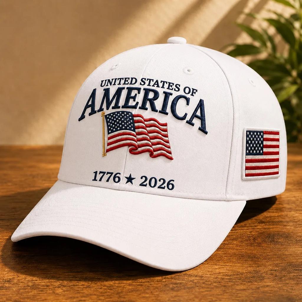 AMERICA USA - Memorial Printed Hat Men's Old Soft Top Baseball Cap Duck Tongue