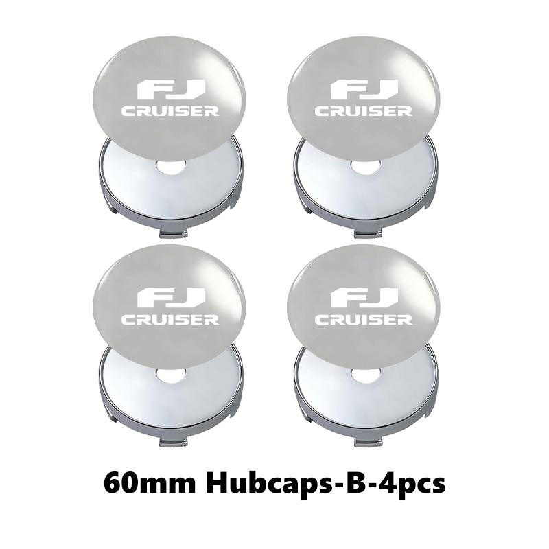 For Toyota 4pcs 56/60mm Car Wheel Center Hub Caps Emblem Stickers Tire Rim Covers Auto Accessories FJ Cruiser Prado 150 V8 200