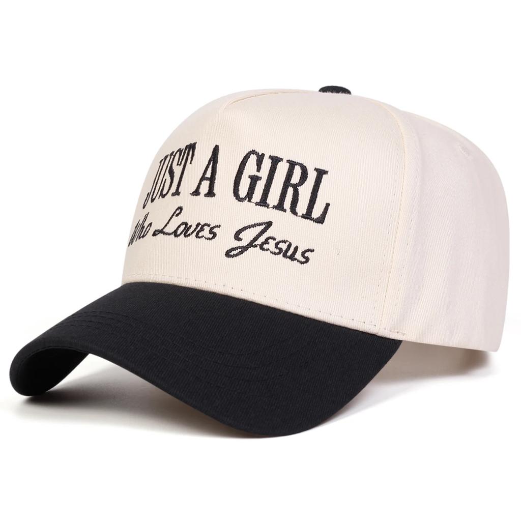 Baseball Stitching Embroidered Jesus Loves Who Girl A Just Neutral Gender Women Men For Caps Spring Autumn Outdoor Adjustable Casual Hats