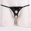 Pánské spodní prádlo Lakovaná kůže G-string bikiny spodní prádlo kalhotky s otvory