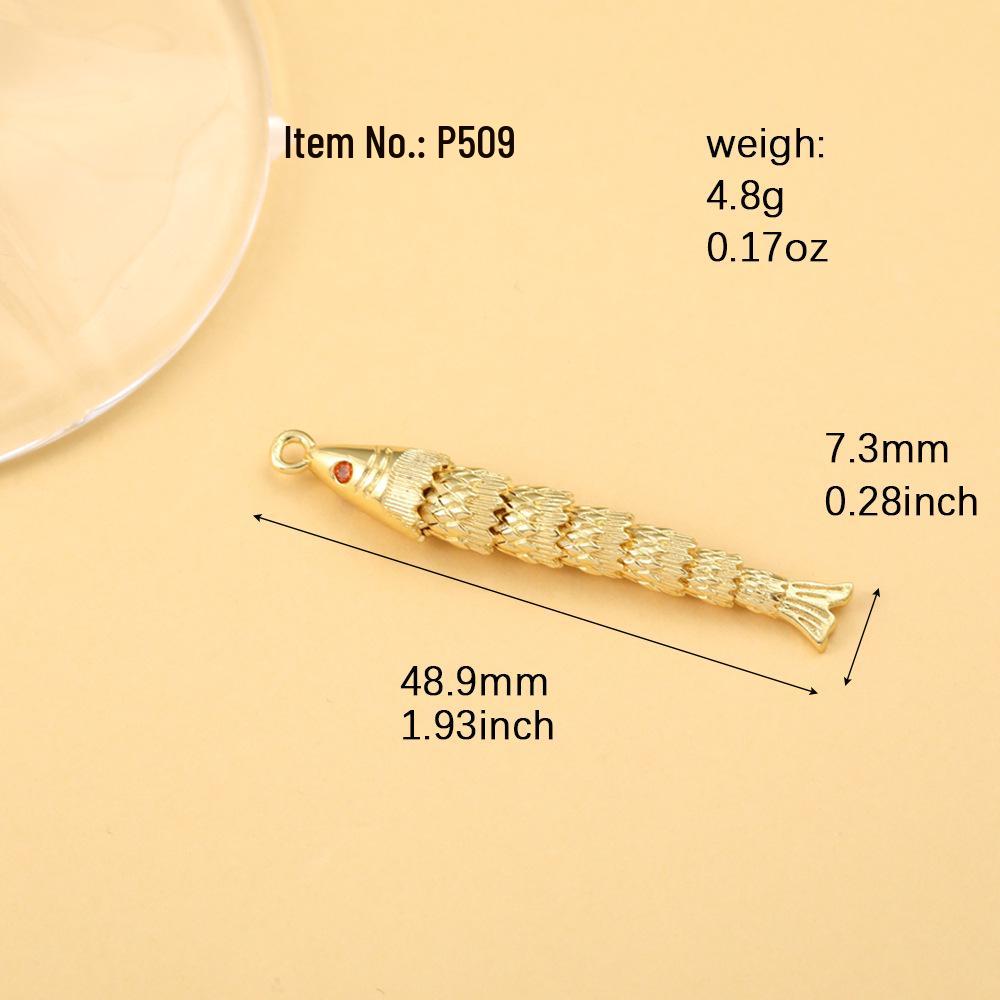 Eleganter vergoldeter Koi-Fisch Anhänger mit Strasssteinen