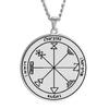 Seal of Solomon 44 Jupiter Mars Mercury Moon Saturn Sun Venus Amulet Stainless Steel Pendant Necklace