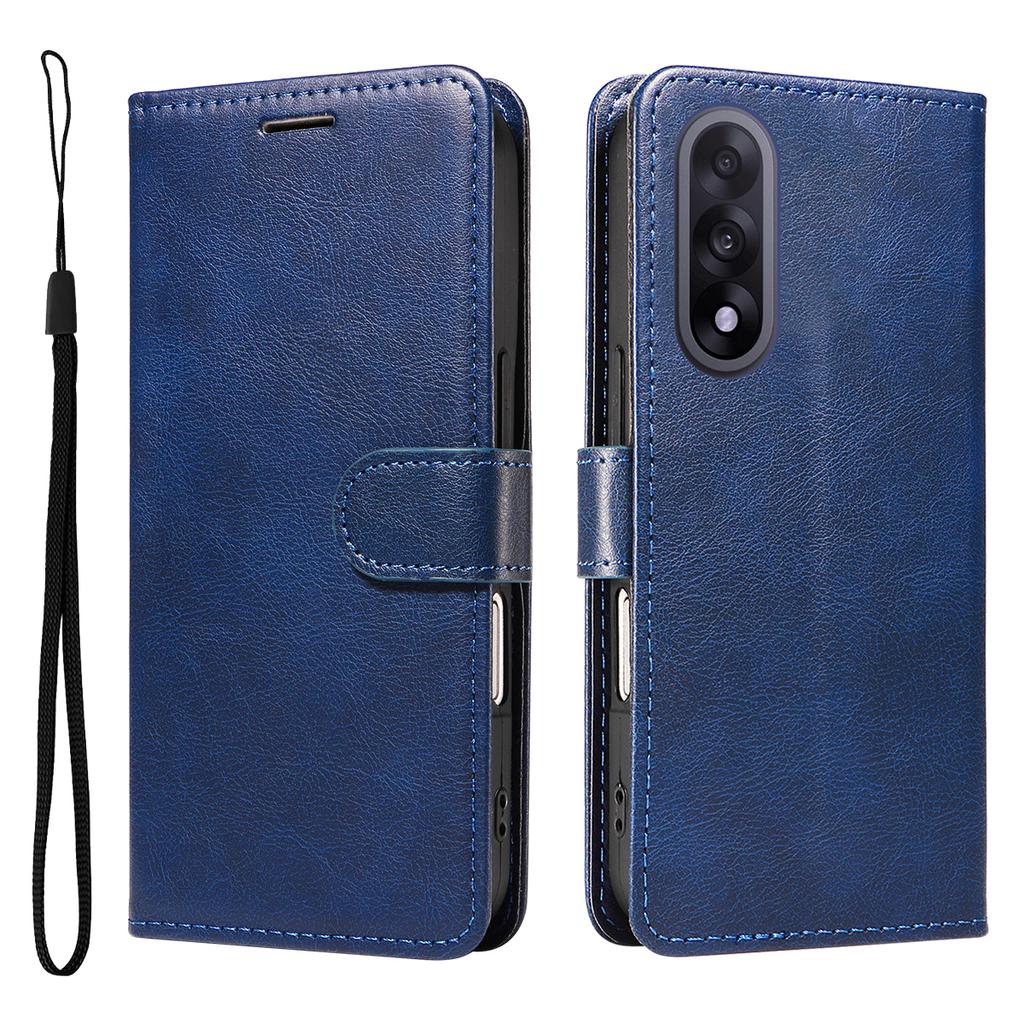For OnePlus Nord 5 5G/OnePlus Ace 5 Ultra 5G Leather Wallet Case with Strap Solid Color Phone Stand Cover
