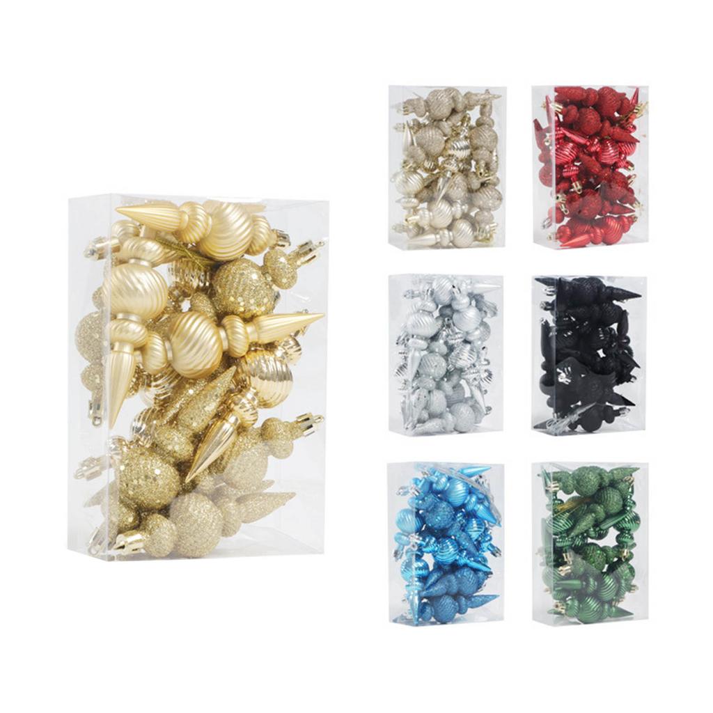 Plastic Christmas Tree Ornament Hand Painted Long Pointed Unique Shape Holiday Decoration For Window Display