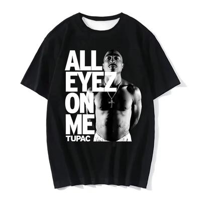 West Coast Gangsta Women T-shirt Rapper Tupac Tops Hip Hop Streetwear Graphic T Shirts Oversized Short Sleeves Tee Men T Shirt