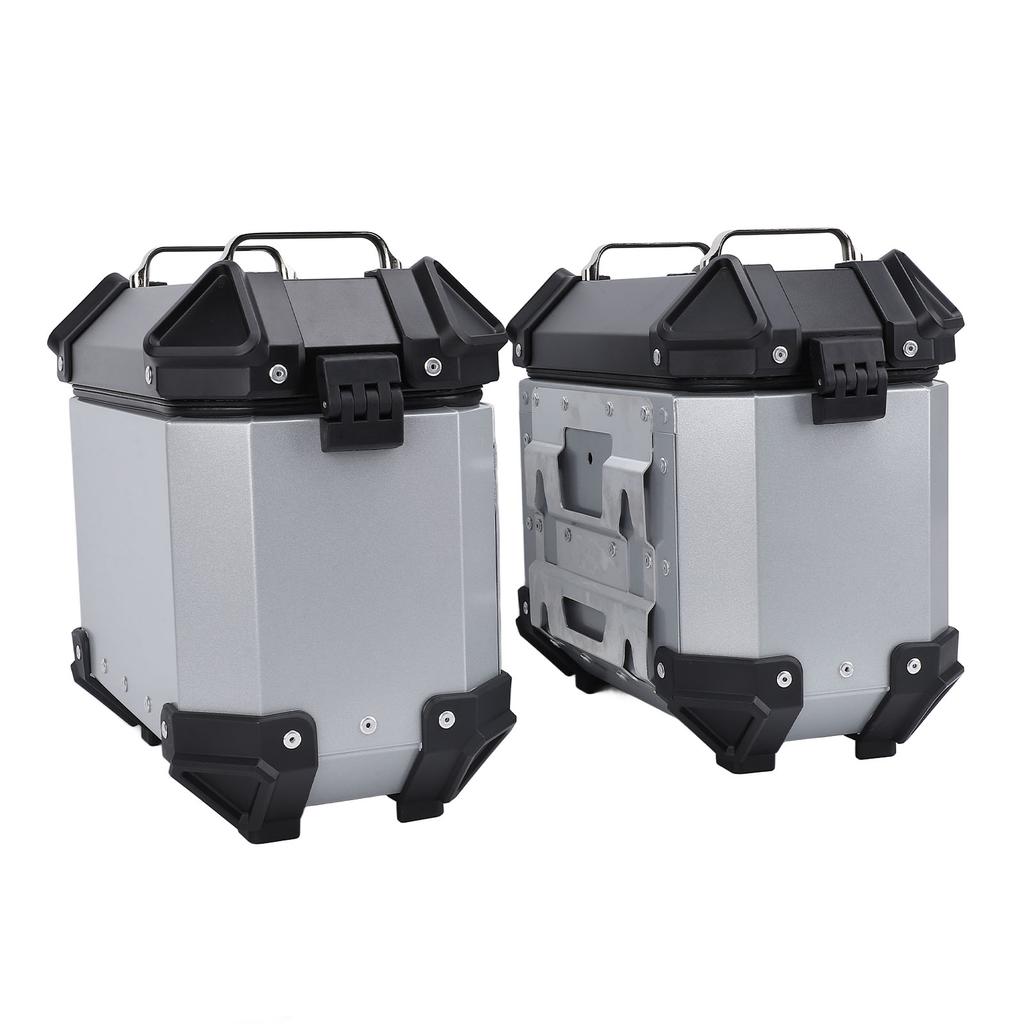 18L Πλαϊνή Βαλίτσα Μοτοσυκλέτας Κράμα Αλουμινίου Σκληρή Πλαϊνή Βαλίτσα Μοτοσυκλέτας με Κλειδαριά και Χειρολαβή για Κράνος Αποσκευές