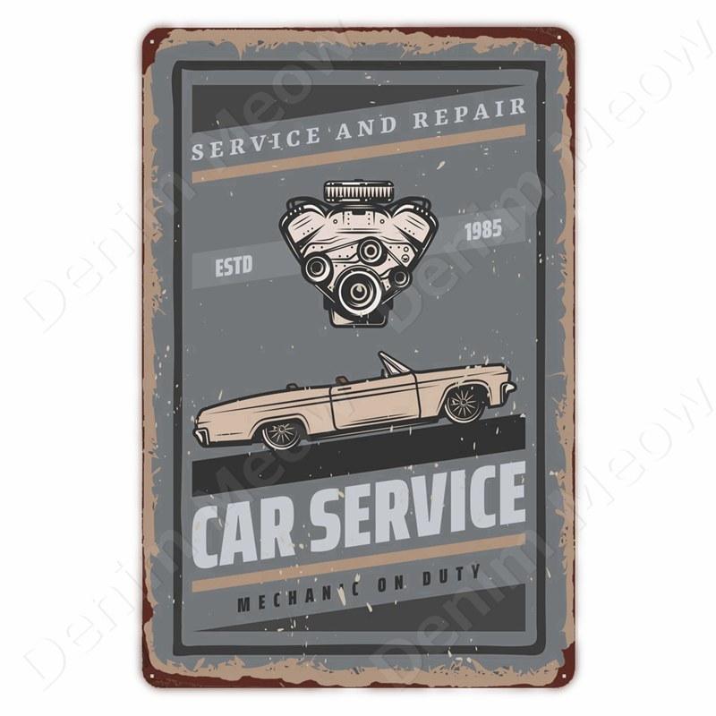 Vintage Metal Sign for Man Cave Garage, Classic Car, Gasoline Plaque Posters, Auto Repair Service, Tin Sign, Wall Decor
