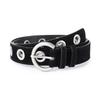 Fashion Pin Buckle Suede Leather Belt Big Buttonhole Luxury Design Women Waist Belt Versatile Retro Waistband Jeans Decoration
