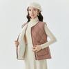 Damen Steppweste Lässiger Ärmelloser Mantel Fleecegefüttert Reißverschlussjacke Herbst Winter Warme Oberbekleidung mit Taschen