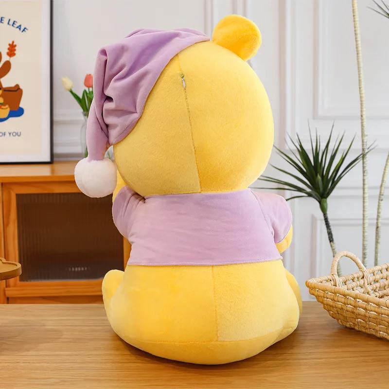 35cm Cartoon Winnie The Pooh Plush Toy Soft Stuffed Sleepcap Honey Pooh Bear Pillow Dolls Room Decoration Birthday Gift