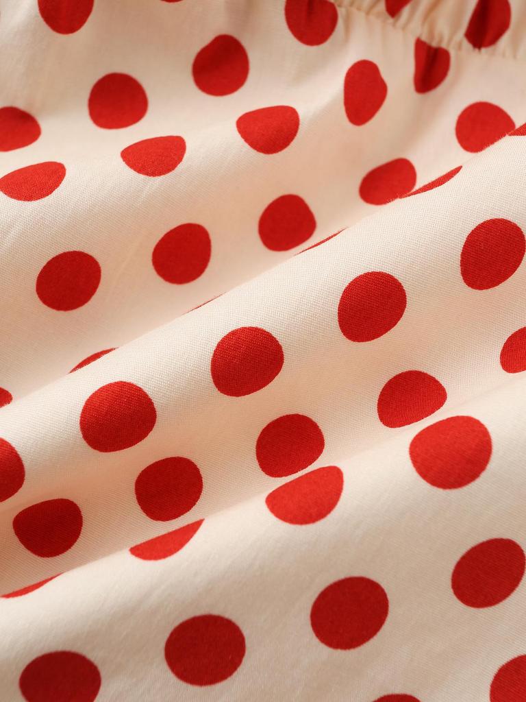 Spring 2026 European & American Style Women's Polka Dot Strapless Dress