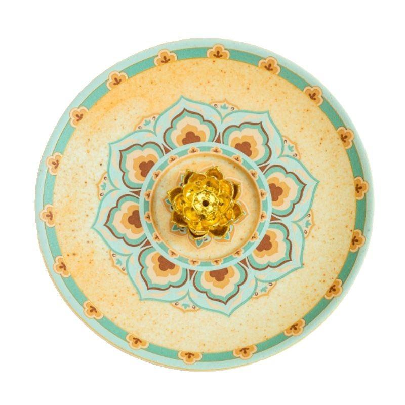 

Dunhuang incense burner line incense insert incense tray does not fall ash country tide wind merchandise lotus flower incense