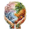 Wacocetoy Guardian Series: High-Difficulty Four Seasons Irregular Shape Wooden Jigsaw Puzzle for Adults