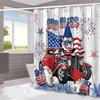 Independence Day States Washable Dirt-Resistant Shower Curtain Shower Head Waterproof Polyester Bath For Home Decor