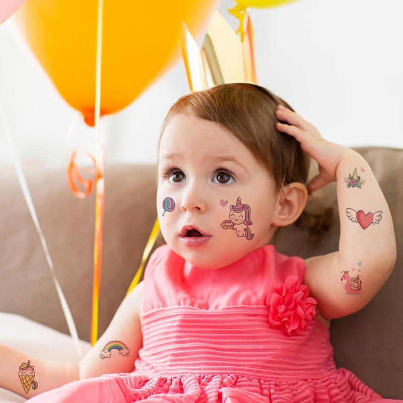 New Little Fresh Tattoo Sticker Watch Children's Face Waterproof INS Arm Sticker Toy Set 10Pcs set Cute Cartoon