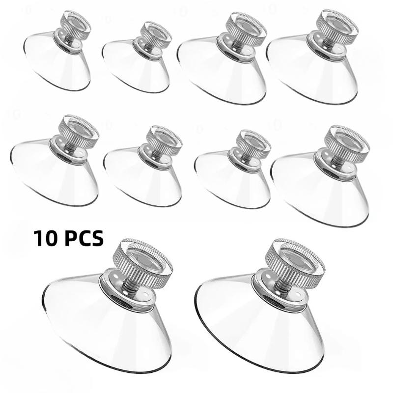 5/10 Suction Cups with Screw Plastic Suction Cup Holder PVC Suction Cups with Screw Nuts Suitable for Bathroom Windows and Car Sunshades